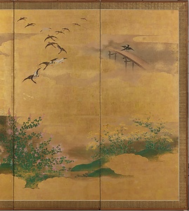 十二ヶ月花鳥図屏風 じゅうにかげつかちょうずびょうぶ