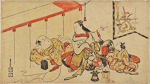 蚊帳内外酒宴