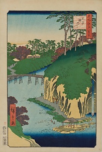 名所江戸百景・王子瀧の川