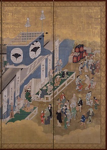 歌舞伎図屏風（右隻） かぶきずびょうぶ