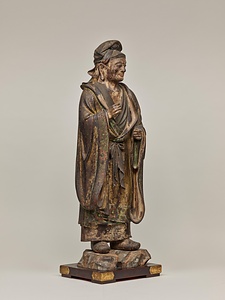 大聖老人立像（文殊菩薩騎獅像および侍者立像のうち） だいしょうろうじんりゅうぞう（もんじゅぼさつきしぞうおよびじしゃりゅうぞうのうち）