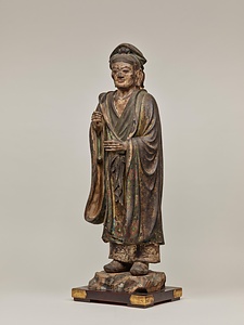 大聖老人立像（文殊菩薩騎獅像および侍者立像のうち） だいしょうろうじんりゅうぞう（もんじゅぼさつきしぞうおよびじしゃりゅうぞうのうち）