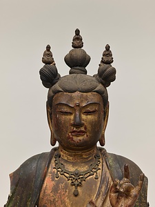 文殊菩薩坐像（文殊菩薩騎獅像および侍者立像のうち） もんじゅぼさつぞう（もんじゅぼさつきしぞうおよびじしゃりゅうぞうのうち）