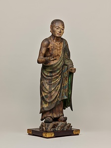 仏陀波利三蔵立像（文殊菩薩騎獅像および侍者立像のうち） ぶっだはりさんぞうりゅうぞう（もんじゅぼさつきしぞうおよびじしゃりゅうぞうのうち）