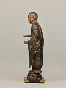 仏陀波利三蔵立像（文殊菩薩騎獅像および侍者立像のうち） ぶっだはりさんぞうりゅうぞう（もんじゅぼさつきしぞうおよびじしゃりゅうぞうのうち）