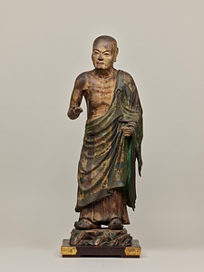 仏陀波利三蔵立像（文殊菩薩騎獅像および侍者立像のうち） ぶっだはりさんぞうりゅうぞう（もんじゅぼさつきしぞうおよびじしゃりゅうぞうのうち）