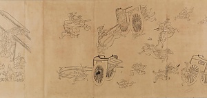 年中行事絵巻（模本）甲三 印地打・祇園会 
