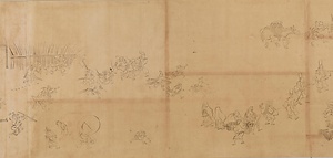 年中行事絵巻（模本）甲三 印地打・祇園会 