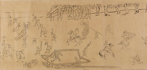 年中行事絵巻（模本）甲三 印地打・祇園会 