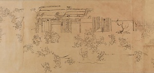 年中行事絵巻（模本）甲三 印地打・祇園会 