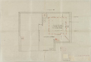 於御白書院蹴鞠上覧之節御鞠垣総図面