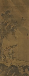 人物山水図軸 じんぶつさんすいずじく