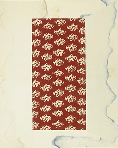 彦根更紗 赤地小花卉文様更紗