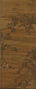 山水人物図軸 さんすいじんぶつずじく
