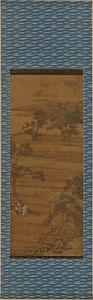 山水人物図軸