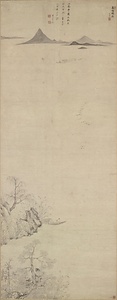 四万山水図軸（万頃晴波図） 