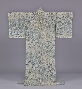単衣 白絽地草花風景模様 ひとえ しろろじくさばなふうけいもよう