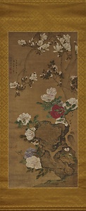 玉堂富貴図軸