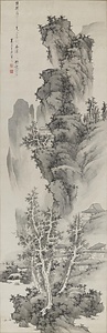 法呉鎮山水図軸