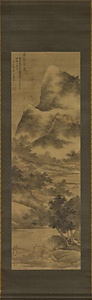 倣高克恭夏山欲雨図軸