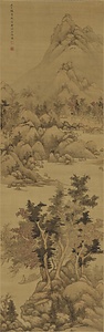渓山秋晩図軸 けいざんしゅうばんずじく