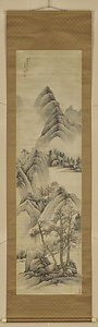 渓山晴翠図軸