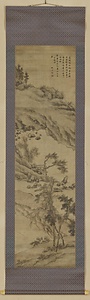 岩壑風雨図軸