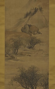 南渚春晩図軸 なんしょしゅんばんずじく
