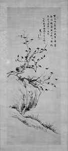 古木寒鴉図
