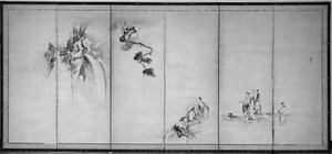仙逸図屏風