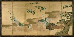 鳳凰図屏風