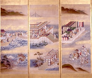 大織冠図屏風 たいしょくかんずびょうぶ