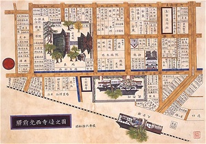 戦災で消えた大分中心部復元絵図 せんさいできえたおおいたちゅうしんぶふくげんえず
