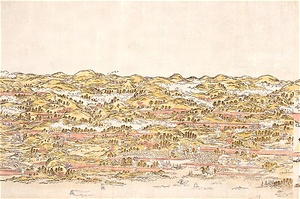 杵築・府内間山水鳥瞰図巻 きつき・ふないかんさんすいちょうかんずかん
