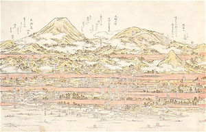 杵築・府内間山水鳥瞰図巻 きつき・ふないかんさんすいちょうかんずかん