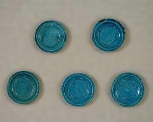 翡翠釉菊花形小皿 ひすいゆうきくかがたこざら