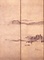 紙本墨画四季山水図　雪村筆　六曲屏風