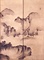 紙本墨画四季山水図　雪村筆　六曲屏風