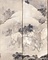 紙本墨画淡彩群馬図　雲谷等顔筆　六曲屏風