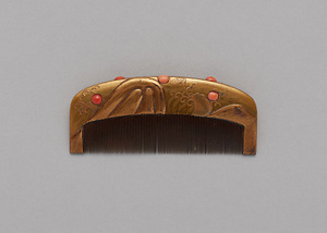 波千鳥蒔絵櫛