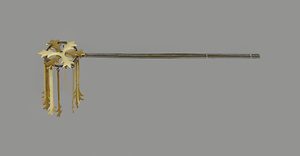 山吹雪紋金銀象牙歩揺簪