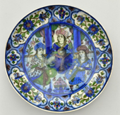 奏楽人物文大皿