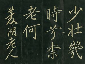 巻菱湖法帖「楷書・秋風辞（折帖）」 しゅうふうのじ
