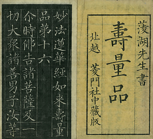 巻菱湖法帖「楷書・寿量品（冊子）」
