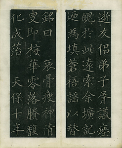 巻菱湖法帖仕立「梅所居士壙記碑」 