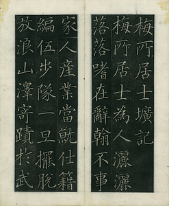 巻菱湖法帖仕立「梅所居士壙記碑」 