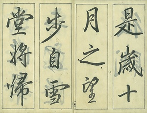 巻菱湖法帖「行書・後赤壁賦（凸字版 ② 冊子）」   ごせきへきのふ