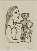 子どもをだいた女