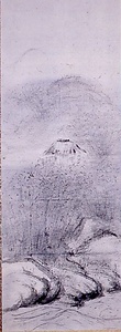 水墨竹林寓居図
