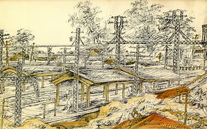 高山超陽画伯画集　阪神大水害昭和１３年　１９３８